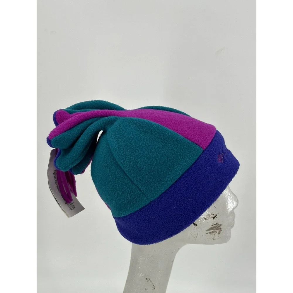 NWT Vintage Columbia Beanie Youth Shooting Star Hat Fleece Sz‎ S/M Multicolor